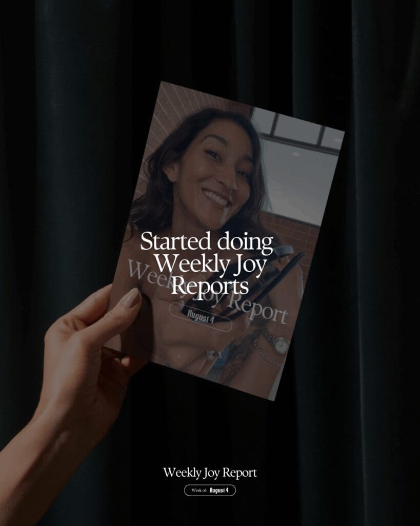 Weekly Joy Reports First One Mockup